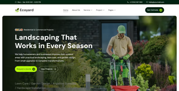 Local Outdoor Services website design by PrimeBuild